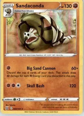 Sandaconda - SWSH05: Battle Styles - 082/163 - Holo NM - Pokémon Card Single