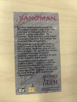 SANDMAN. #27 COVER ART 1994 SKYBOX TRADING CARD MC3. - DC Card Single