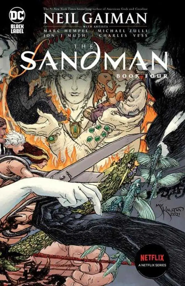 Comic book cover of Sandman Book 04 TPB featuring a mystical figure and creatures