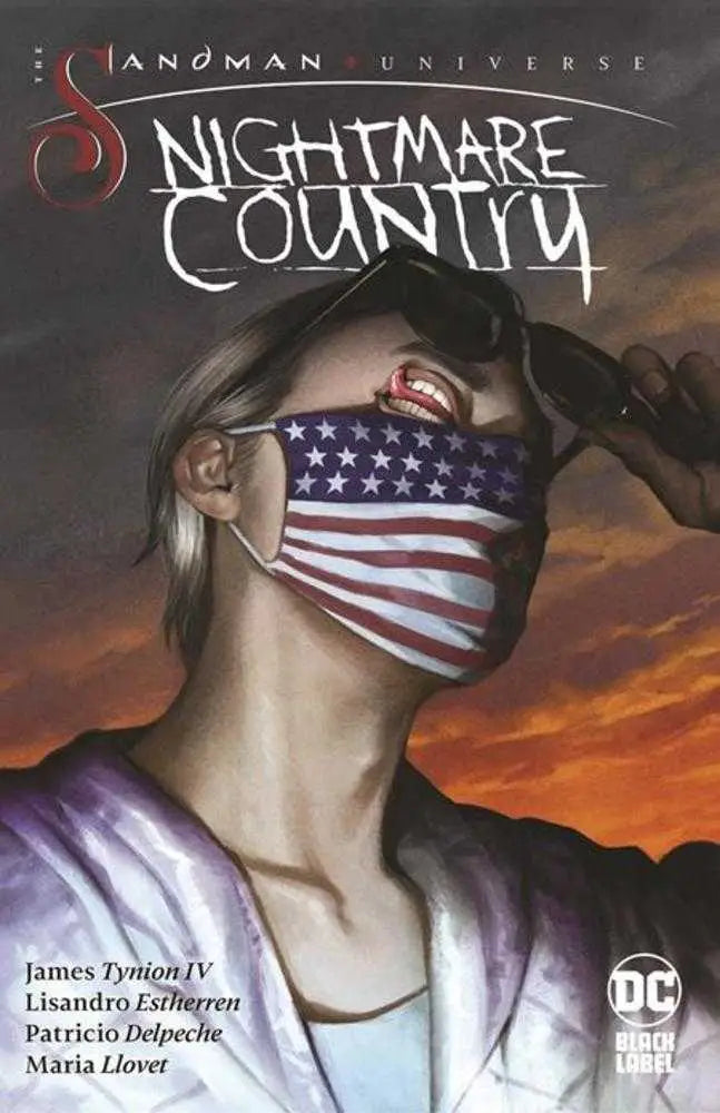 Comic book cover for Sandman Universe Nightmare Country by James Tynion with masked figure