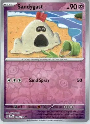 Sandygast - SV08: Surging Sparks - 090/191 - Reverse Holo NM - Pokémon Card Single