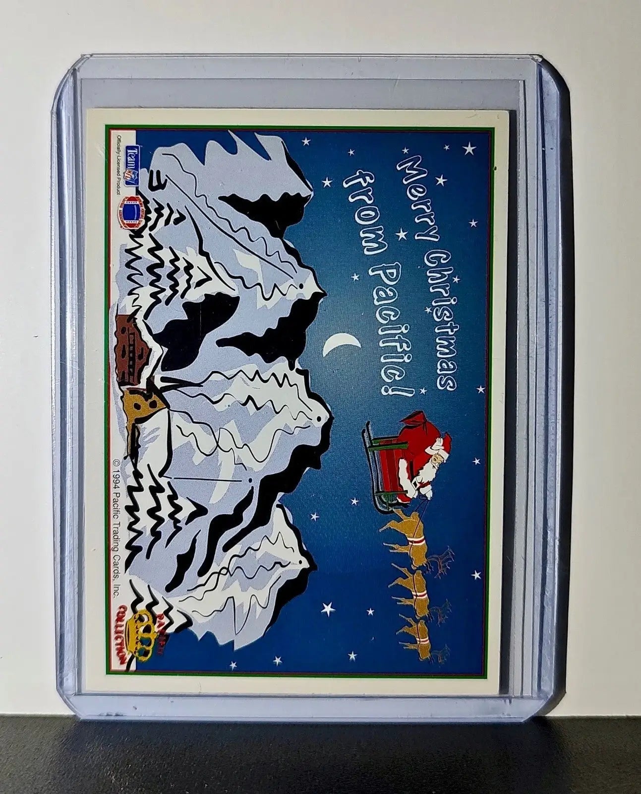 Santa Claus 1994 Pacific NFL Football Card Merry Christmas