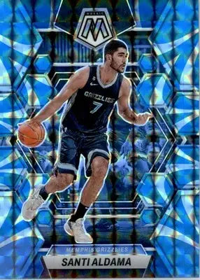 Santi Aldama - 2022-23 Panini Mosaic - #109 - Blue Wave Basketball - Basketball Card Single