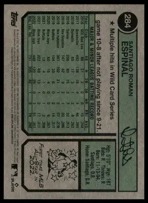 Santiago Espinal 2023 Topps Heritage #284 Toronto Blue Jays - Baseball Card Single