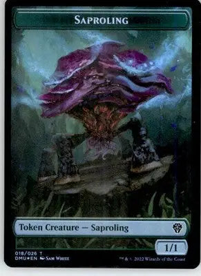 Saproling // Badger Token - Dominaria United - 18 // 15 - Foil NM Magic - Magic Card Single