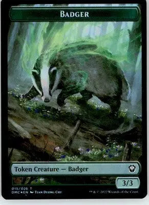 Saproling // Badger Token - Dominaria United - 18 // 15 - Foil NM Magic - Magic Card Single