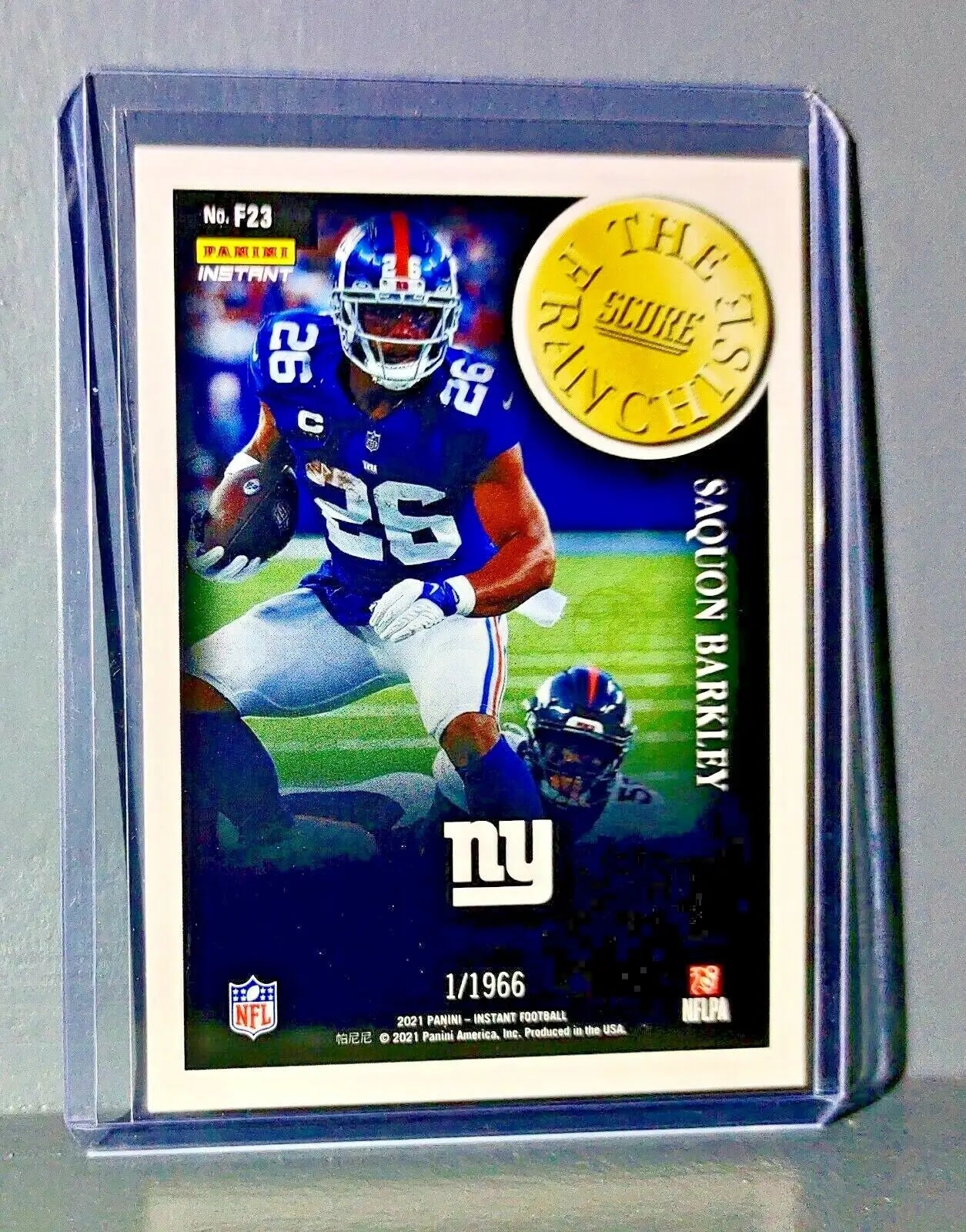 Saquon Barkley 2021 Panini NFL Score The Franchise #23 Card 1/1966 - Football Card Single