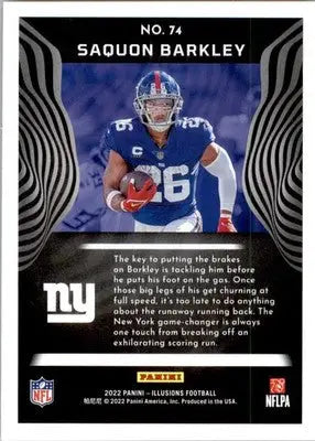 Saquon Barkley - 2022 Panini Illusions - #74 - Football - Football Card Single