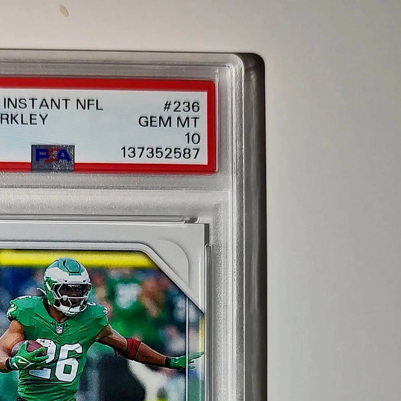 Saquon Barkley 2024 Panini Milestone NFL #236 Eagles 1 of 809 PSA 10 Gem Mint