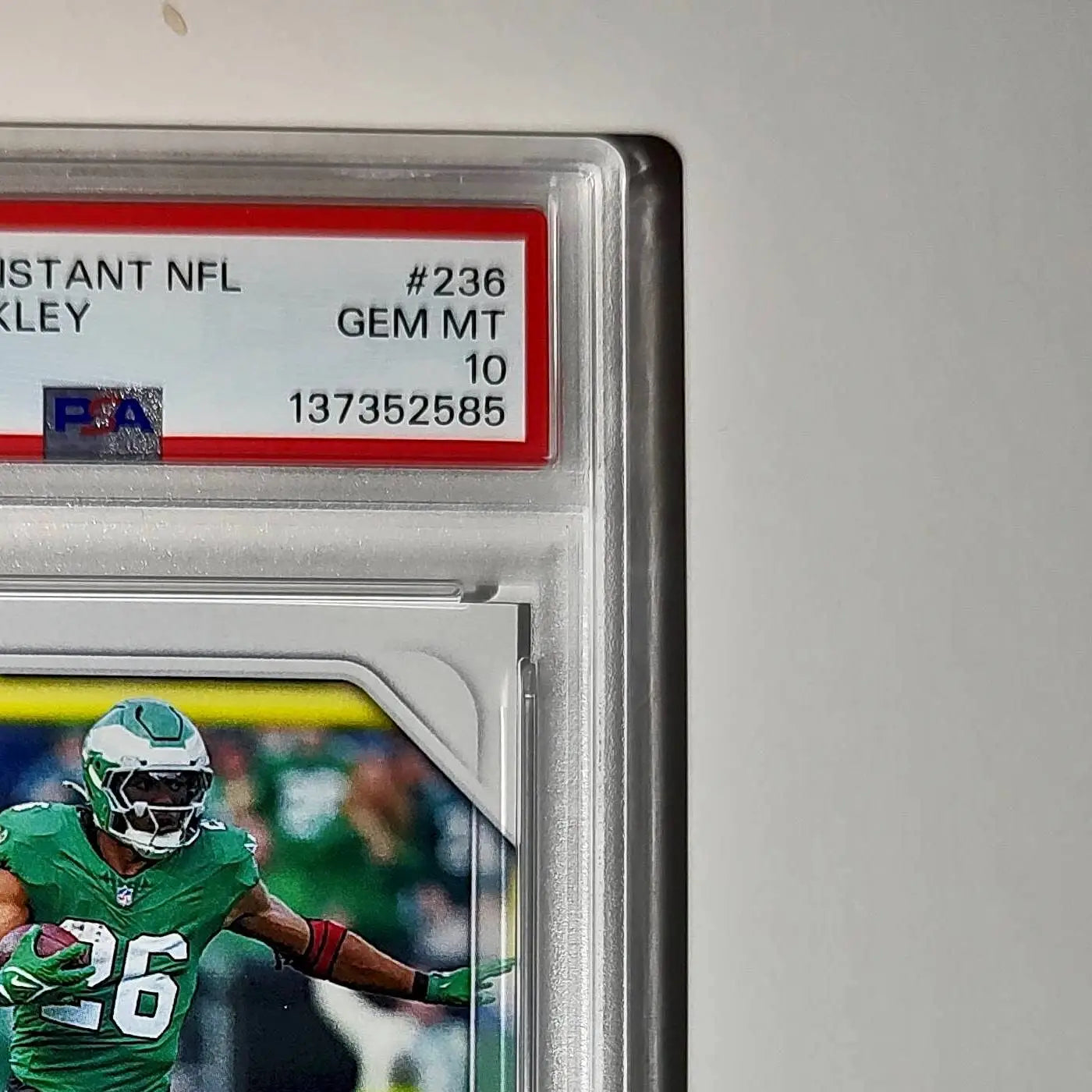 Saquon Barkley 2024 Panini Milestone NFL #236 Eagles 1 of 809 PSA 10 Gem Mint