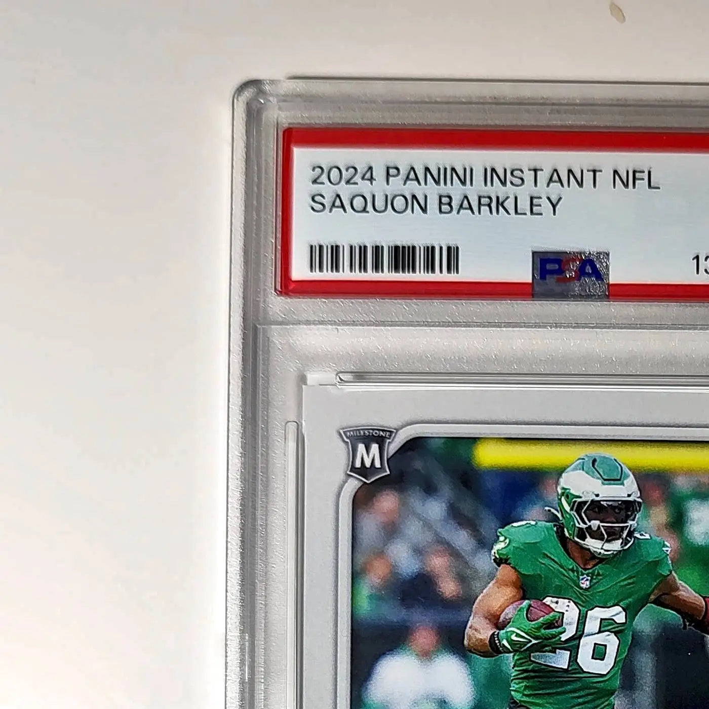 Saquon Barkley 2024 Panini Milestone NFL #236 Eagles 1 of 809 PSA 10 Gem Mint
