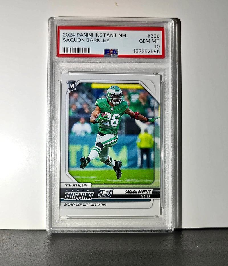 Saquon Barkley 2024 Panini Milestone NFL #236 Eagles 1 of 809 PSA 10 Gem Mint - Football Card Single