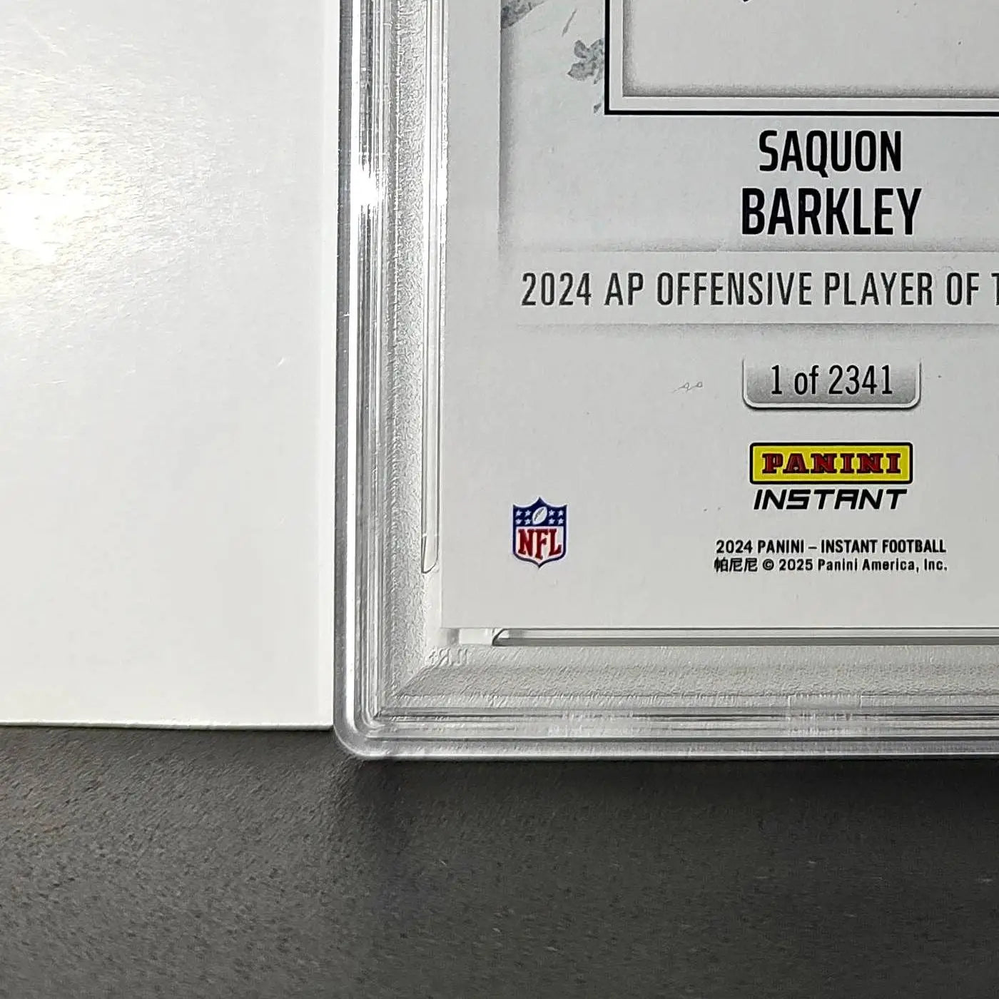 Saquon Barkley 2024 Panini NFL AP Offensive Player of the Year Eagles PSA 9 Mint