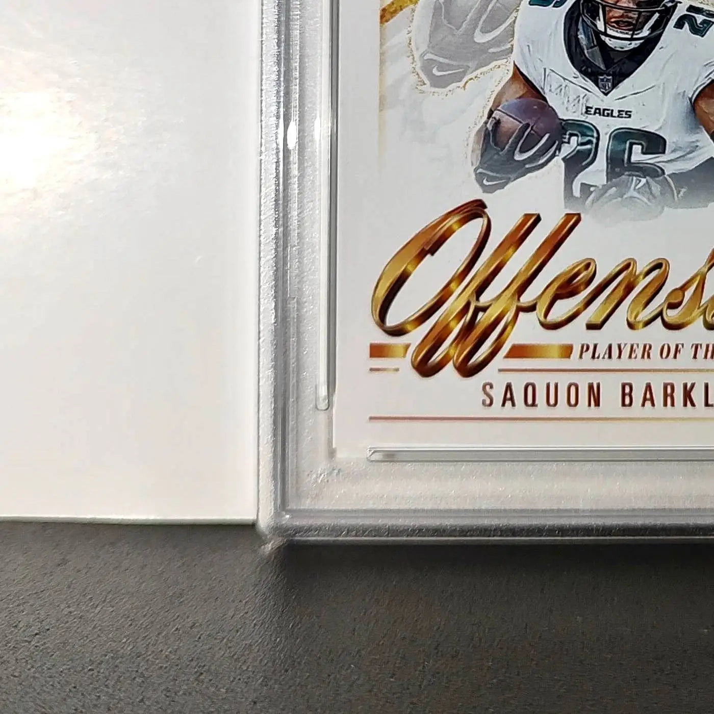 Saquon Barkley 2024 Panini NFL Offensive Player of the Year Eagles PSA 8 NM-MT