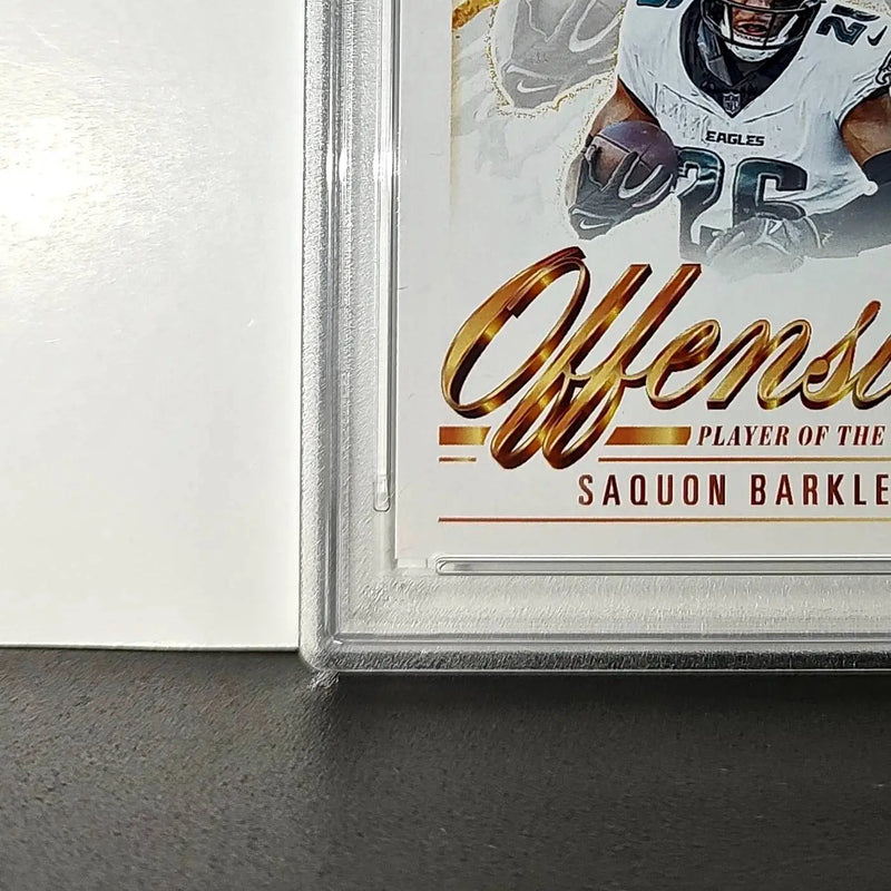 Saquon Barkley 2024 Panini NFL Offensive Player of the Year Eagles PSA 8 NM-MT