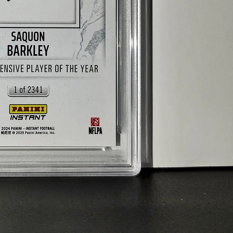 Saquon Barkley 2024 Panini NFL Offensive Player of the Year Eagles PSA 8 NM-MT