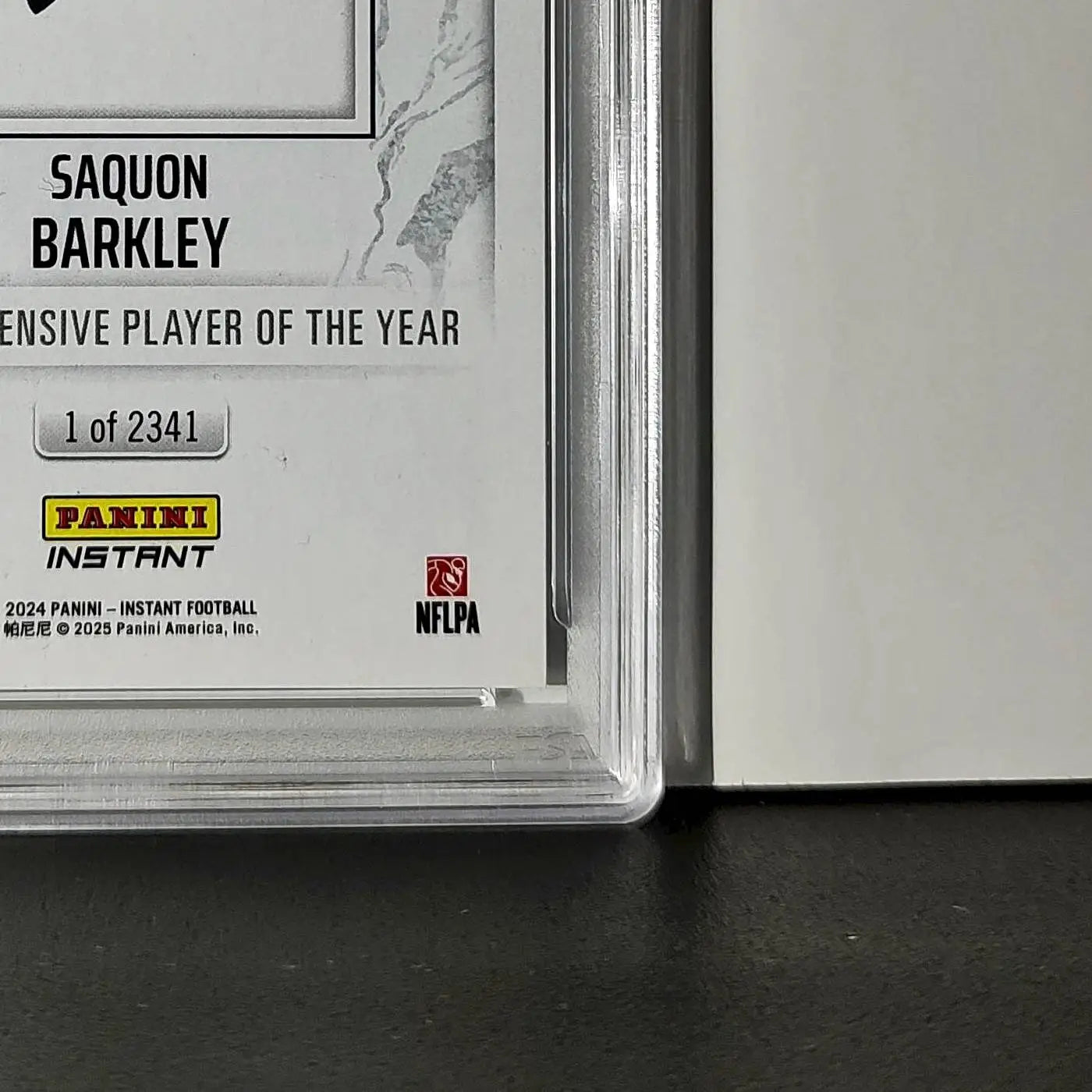 Saquon Barkley 2024 Panini NFL Offensive Player of the Year Eagles PSA 8 NM-MT