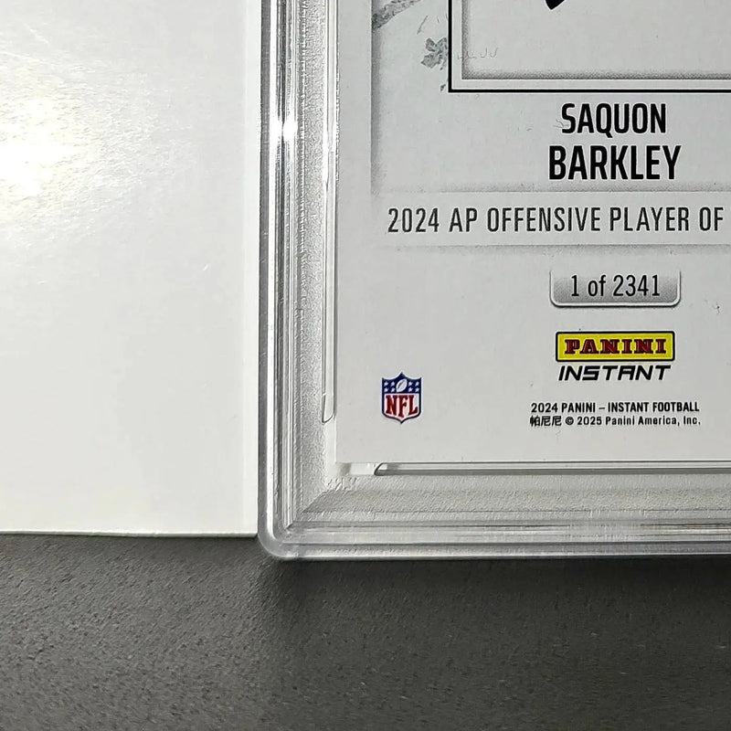 Saquon Barkley 2024 Panini NFL Offensive Player of the Year Eagles PSA 8 NM-MT