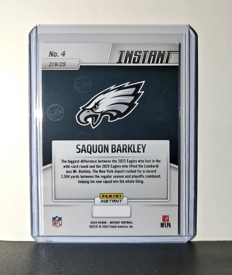 Saquon Barkley 2024 Panini Super Bowl LIX Champions NFL #4 Football Card Eagles
