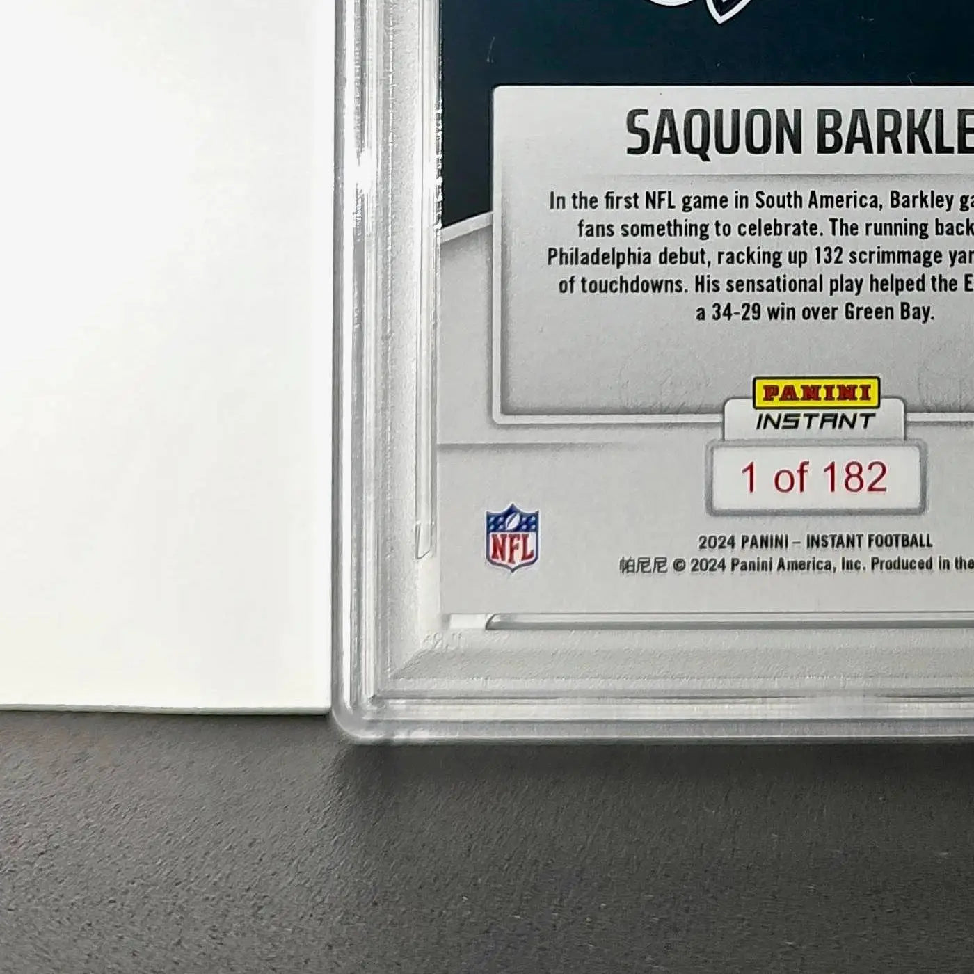 Saquon Barkley Rookie 2024 Panini Instant NFL #25 PSA 10 Gem Mint