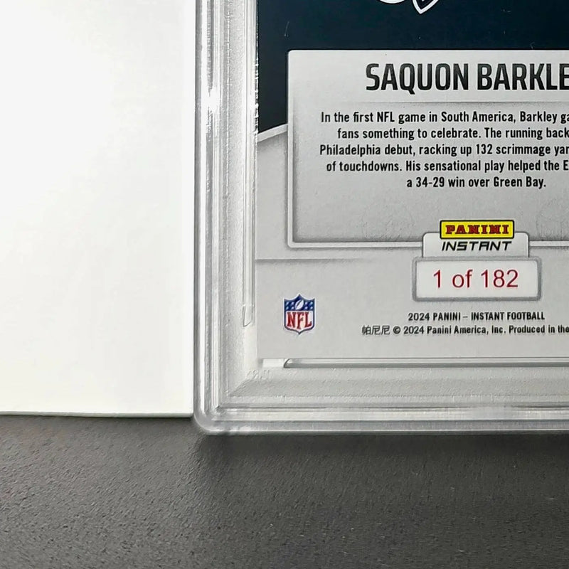 Saquon Barkley Rookie 2024 Panini Instant NFL #25 PSA 10 Gem Mint