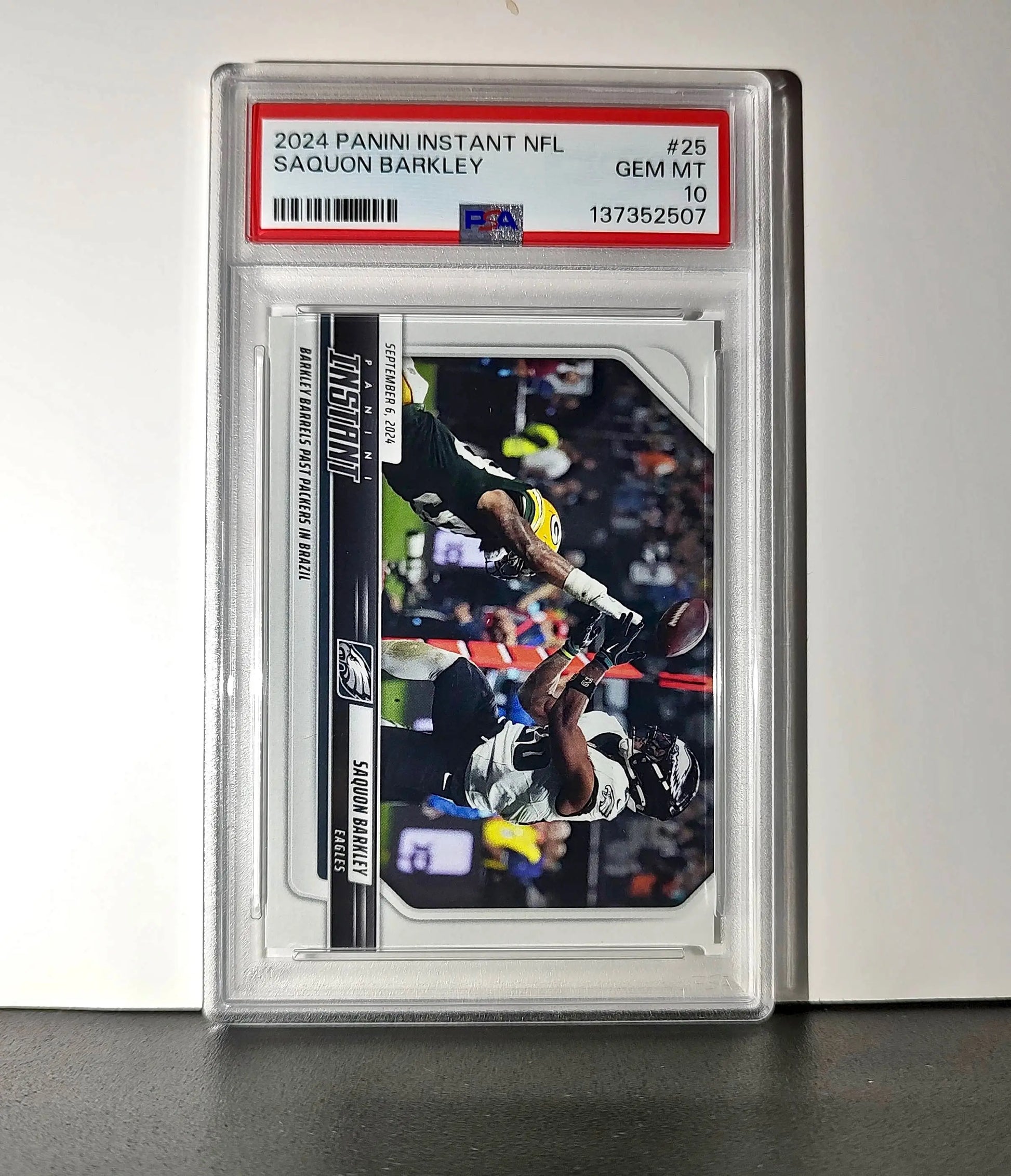 Saquon Barkley Rookie 2024 Panini Instant NFL #25 PSA 10 Gem Mint - Football Card Single