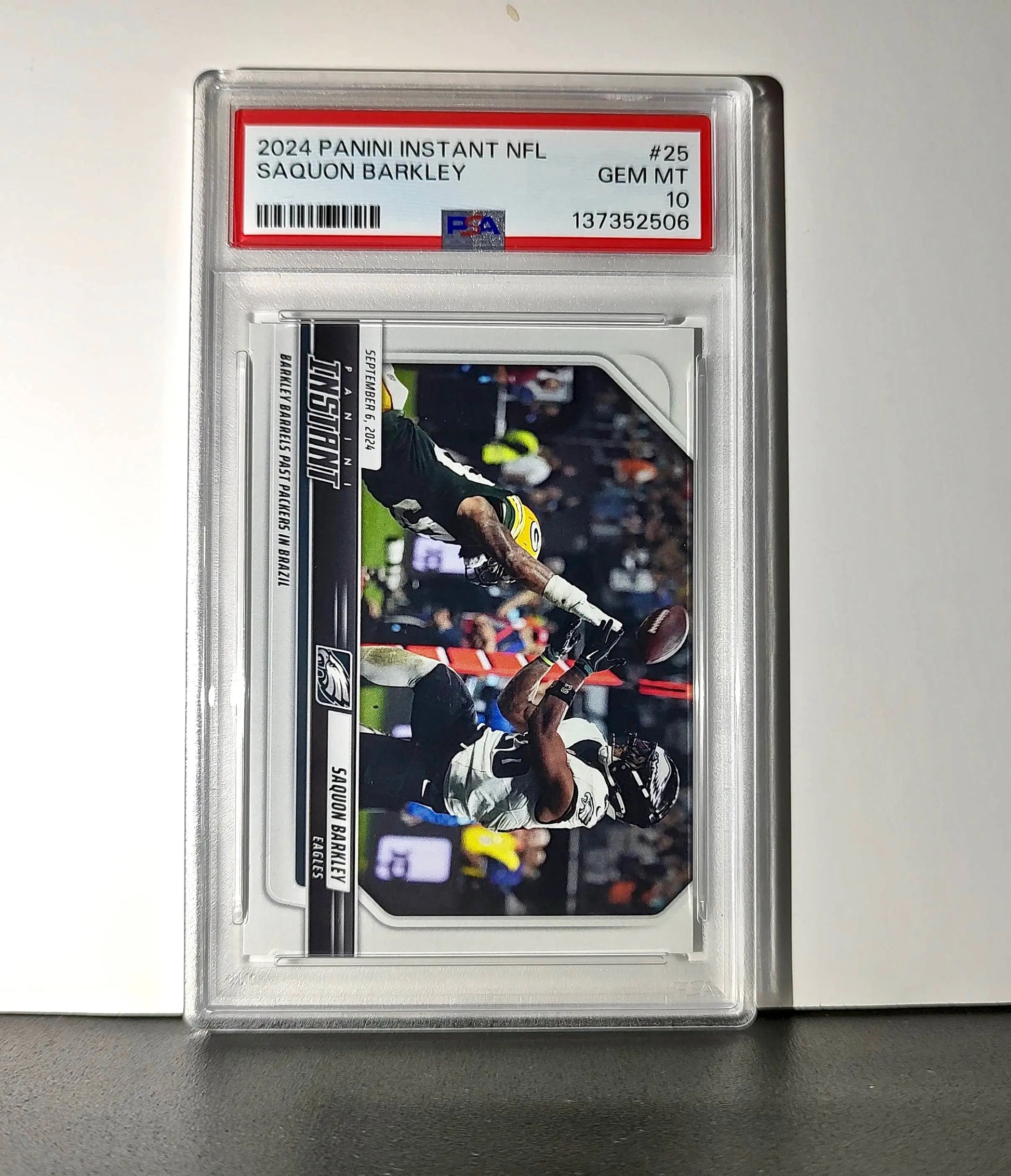 Saquon Barkley Rookie 2024 Panini Instant NFL #25 PSA 10 Gem Mint