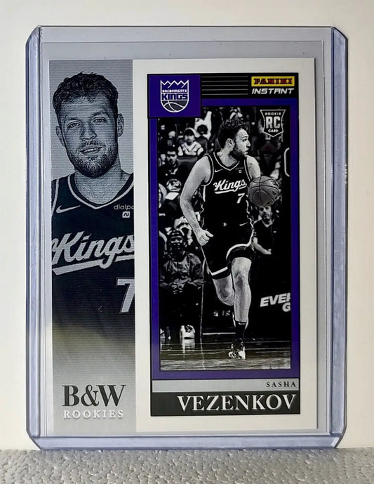 Sasha Vezenkov 2023-24 Panini NBA #30 Black and White Rookies Card 1/326 - Basketball Card Single