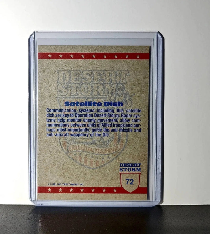 Satellite Dish 1991 Topps Desert Storm #72 Card