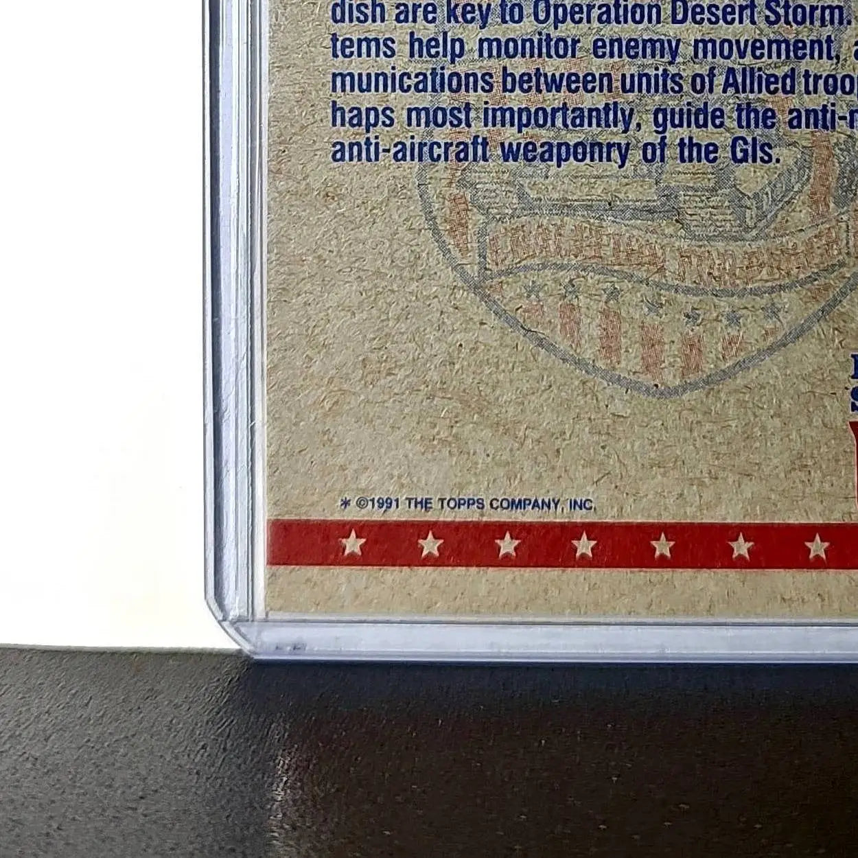 Satellite Dish 1991 Topps Desert Storm #72 Card
