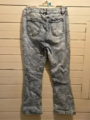 Satin Doll Jeans Womens 8 Acid Wash Bootcut High Rise Light Blue Stretch Denim - Apparel