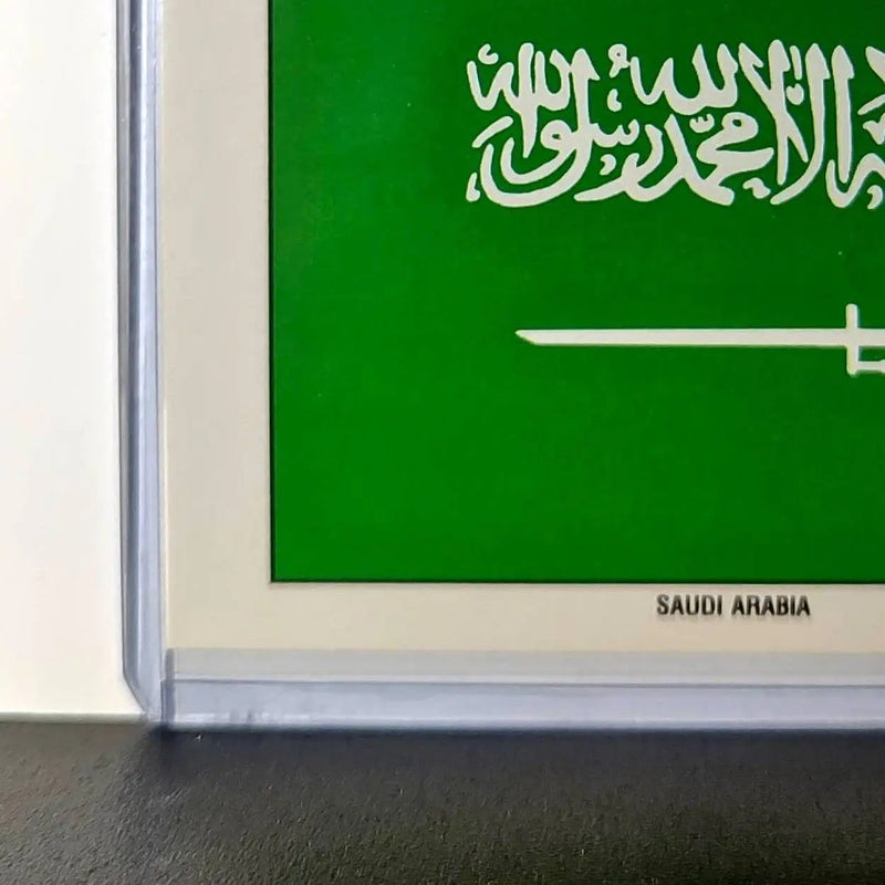 Saudi Arabia Flag 1991 Topps Desert Storm #30 Sticker Card