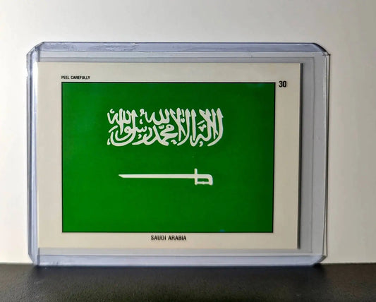 Saudi Arabia Flag 1991 Topps Desert Storm #30 Sticker Card - Non-Sports Card Single