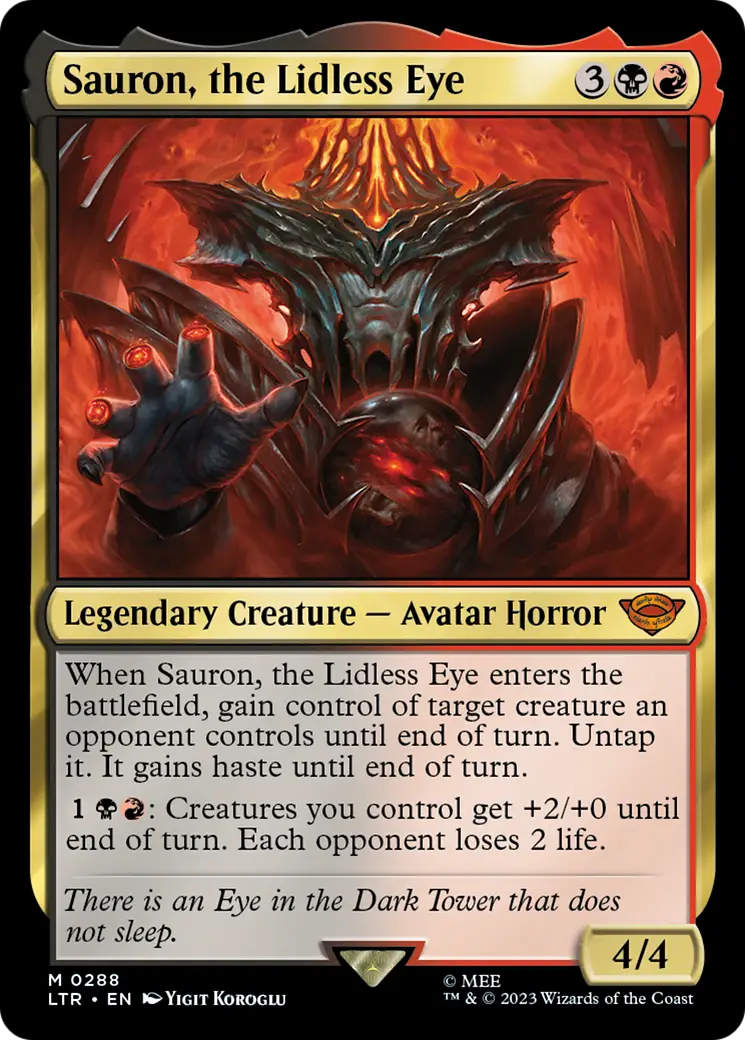 Sauron the Lidless Eye [The Lord of the Rings: Tales of Middle-Earth] - Magic Card Single