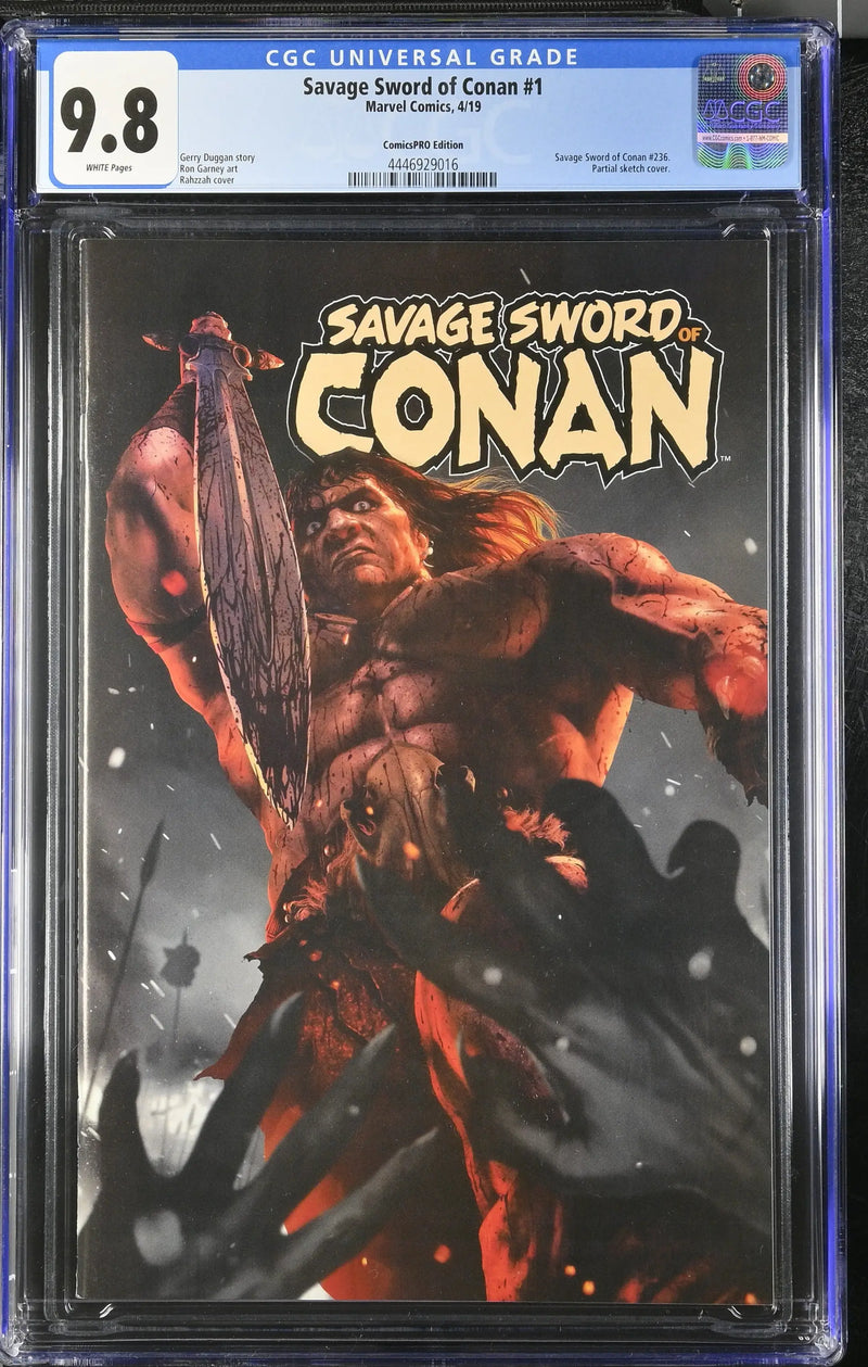 CGC graded 9.8 Savage Sword of Conan #1 ComicsPRO Edition with stunning cover art