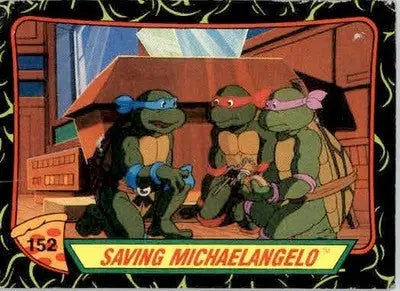 Saving Michaelangelo - 1989 Topps Teenage Mutant Ninja Turtles - #152 - Non-Sports Card Single