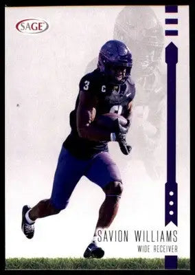 Savion Williams 2025 SAGE HIT Purple #150 TCU Horned Frogs - Football Card Single