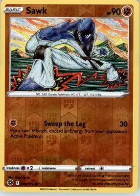 Sawk - SWSH09: Brilliant Stars - Reverse Holo LP - #081/172 - Pokémon Card Single