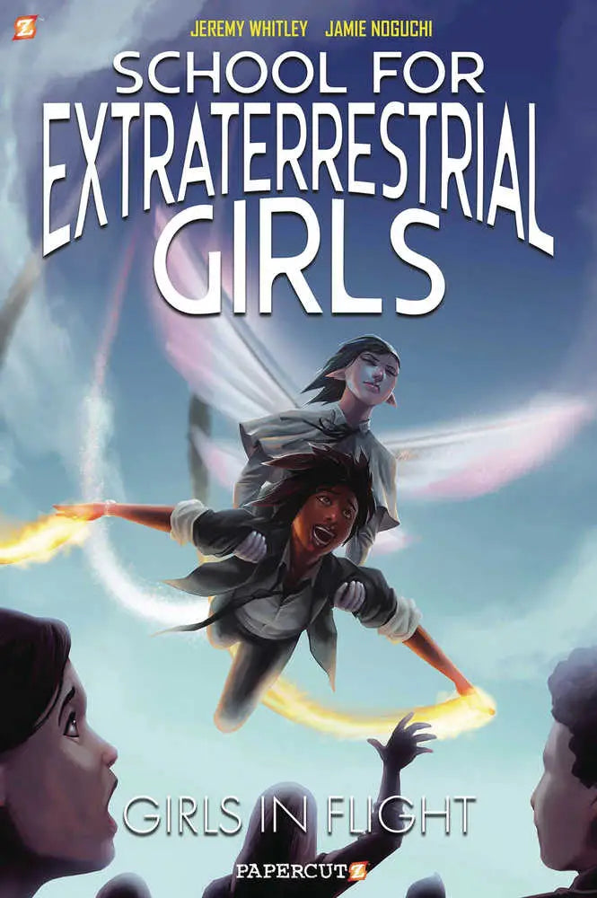 Book cover with flying extraterrestrial girls for School For Extraterrestrial Girls Graphic Novel Volume 02