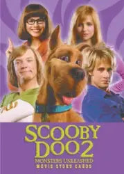 Scooby Doo 2 movie poster on promo card featuring Mystery Inc. gang and Scooby-Doo