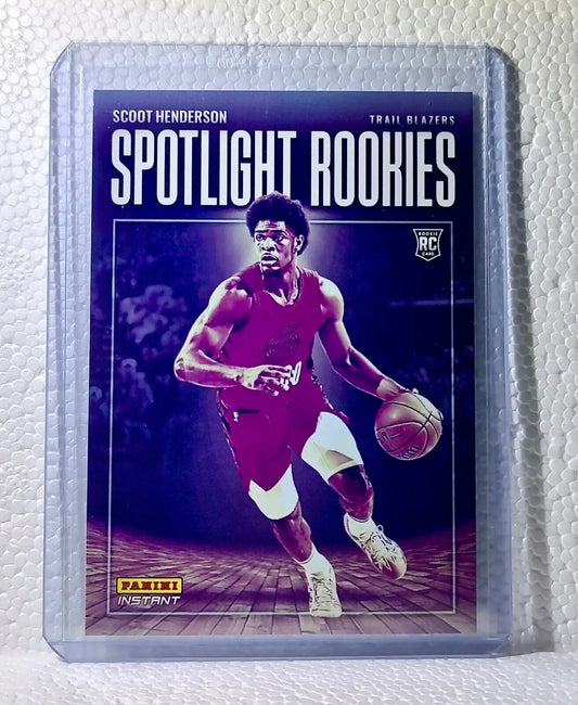 Scoot Henderson 2023-24 Panini #3 NBA Spotlight Rookies Card Trail Blazers 1/209 - Basketball Card Single
