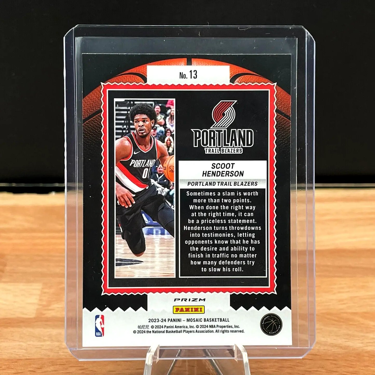 Scoot Henderson basketball card from 2023-24 Panini Mosaic Jam Masters SILVER Prizm