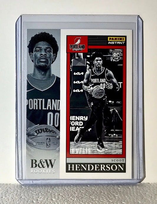 Scoot Henderson 2023-24 Panini NBA #5 Black and White Rookies Card 1/326 - Basketball Card Single