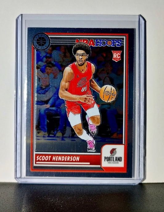 Scoot Henderson 2023-24 Panini Premium Stock NBA Hoops #137 Rookie Trail Blazers - Basketball Card Single