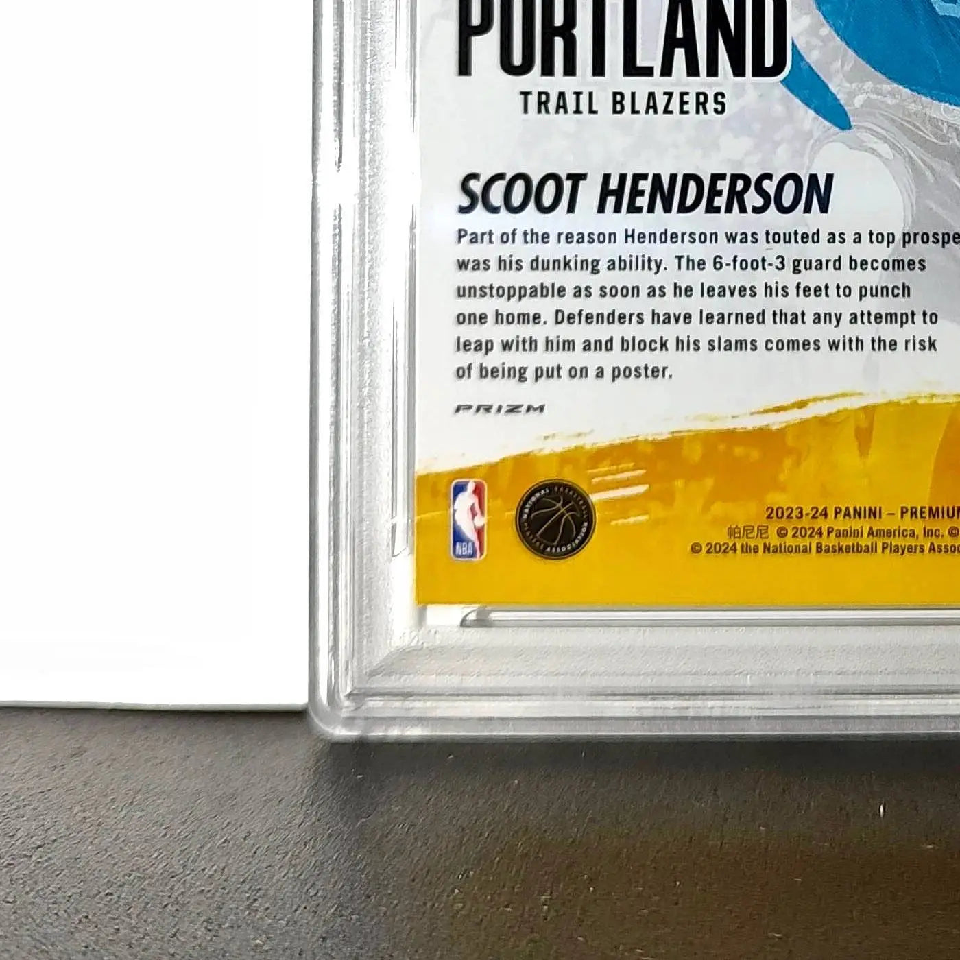 Scoot Henderson 2023 Panini Hoops Premium Attack the Rack #6 Disco Prizm PSA 10 - Basketball Card Single