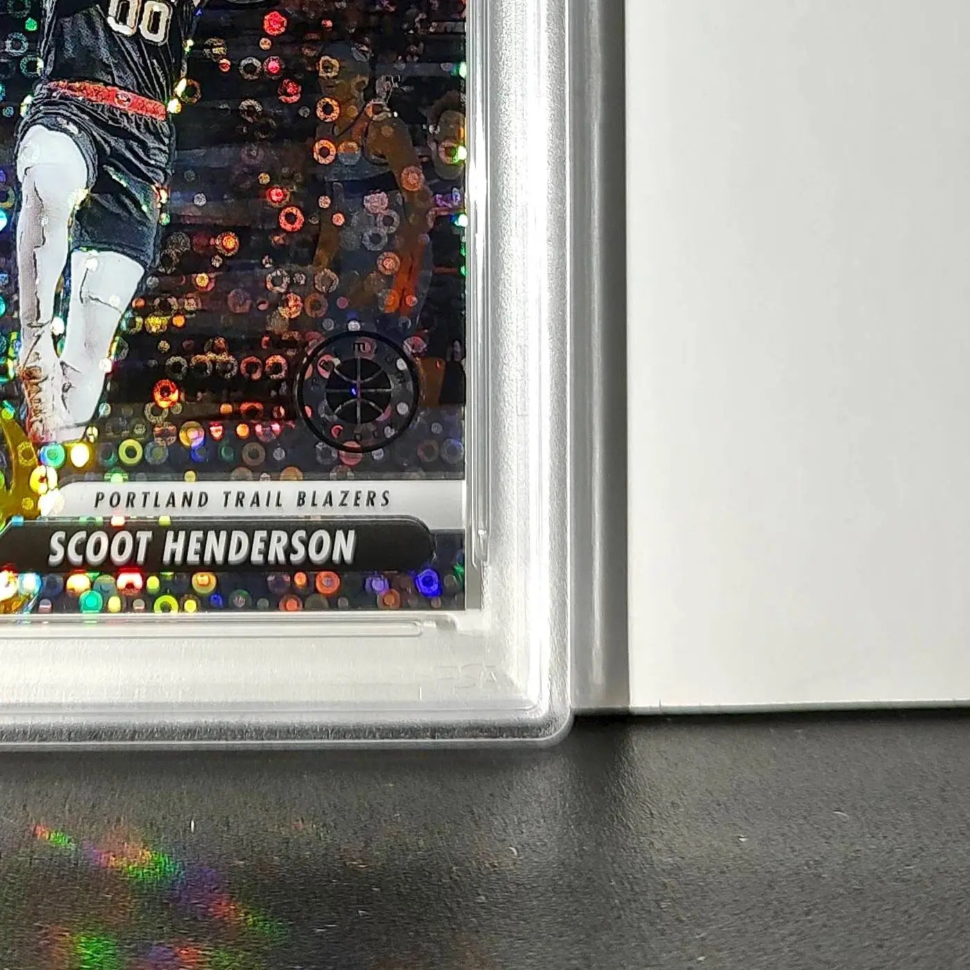 Scoot Henderson 2023 Panini Hoops Premium Attack the Rack #6 Disco Prizm PSA 10 - Basketball Card Single