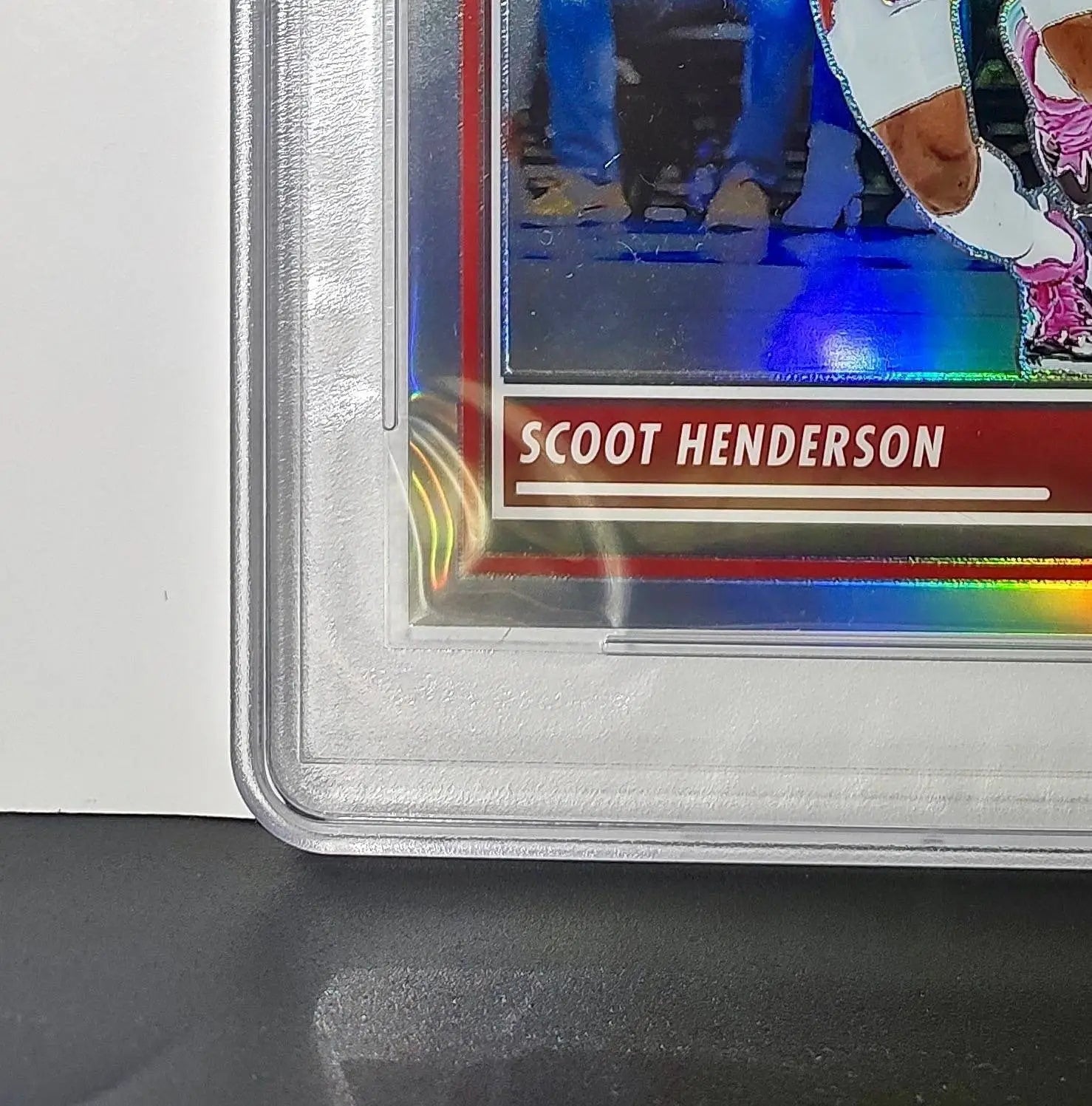Scoot Henderson 2023 Panini Premium Stock NBA Hoops #3 Jumbo Refractor PSA 9