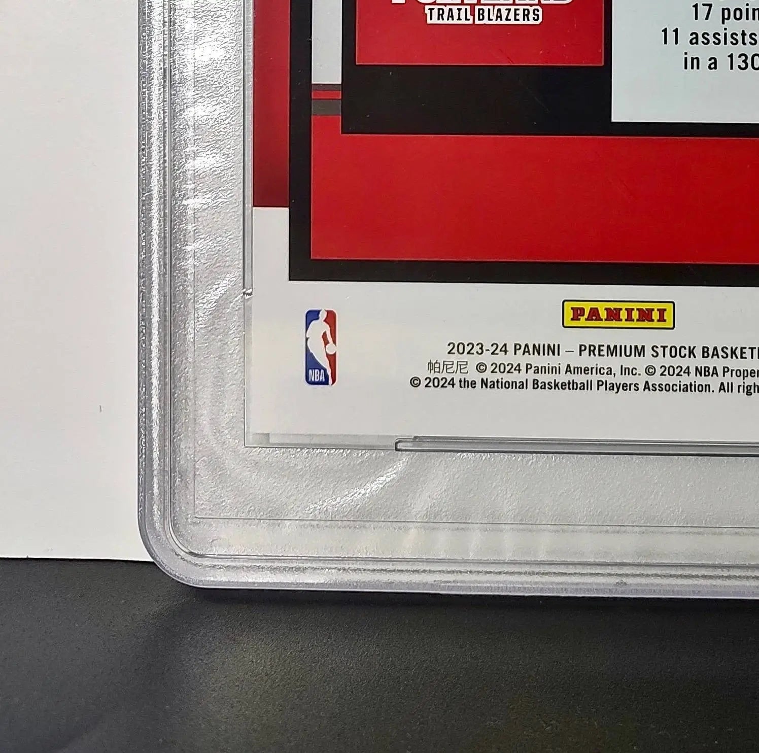 Scoot Henderson 2023 Panini Premium Stock NBA Hoops #3 Jumbo Refractor PSA 9