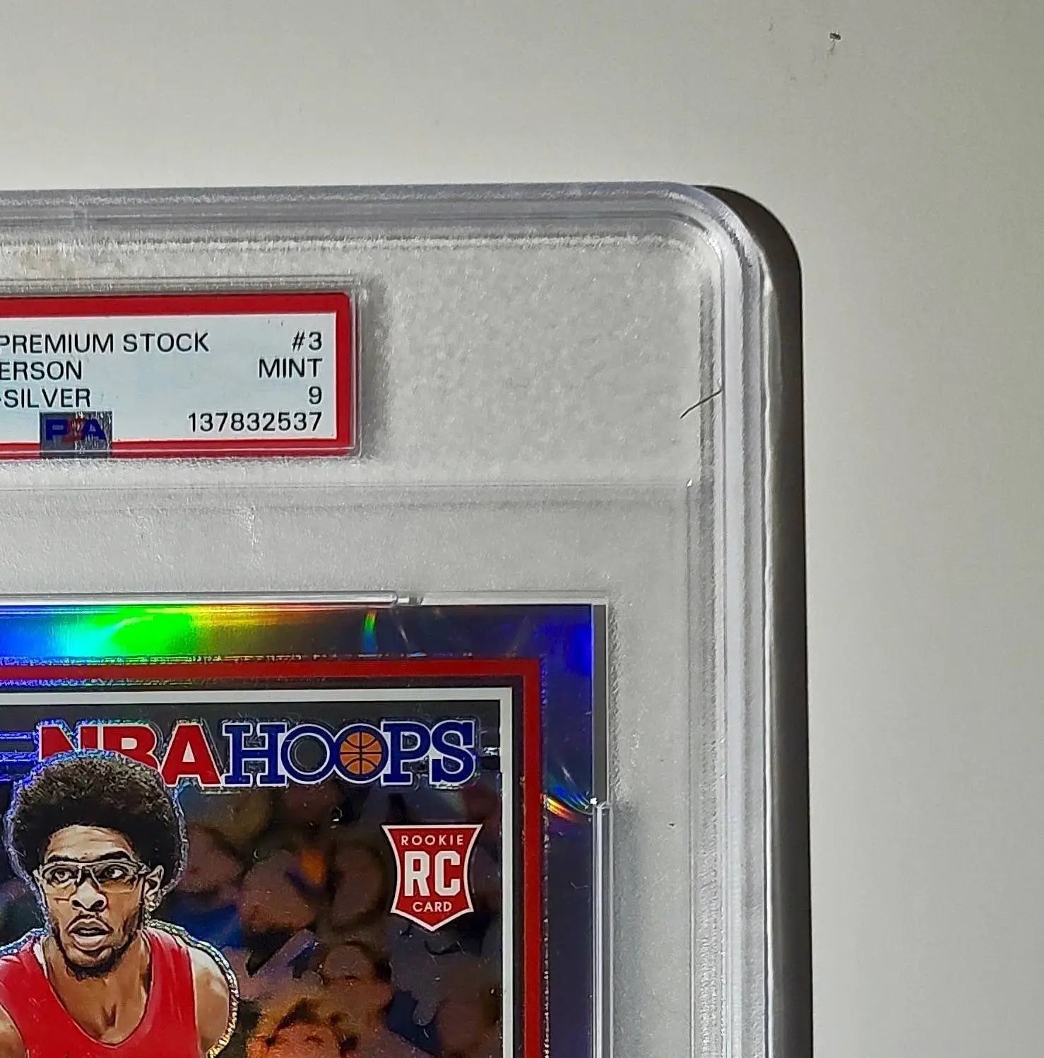 Scoot Henderson 2023 Panini Premium Stock NBA Hoops #3 Jumbo Refractor PSA 9