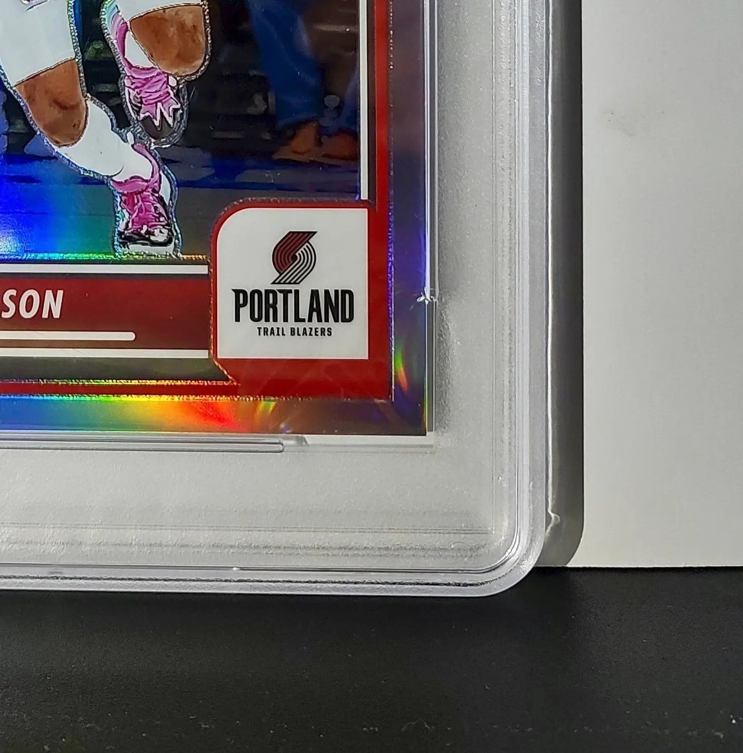 Scoot Henderson 2023 Panini Premium Stock NBA Hoops #3 Jumbo Refractor PSA 9